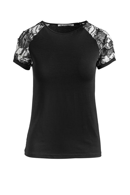 Women's Black Top With Net...