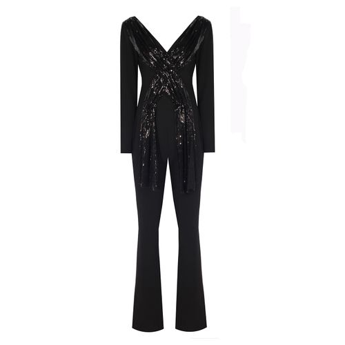 Women's Black Flared Jumpsuit...