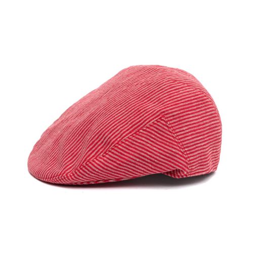 Men's Fitted Cap Linen Red...