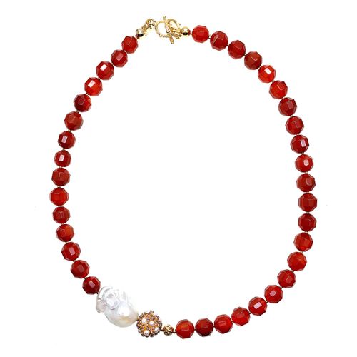 Women's White / Red Red Agate...