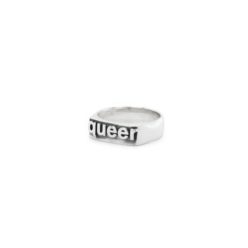 Men's Silver Queer Ring Ilah...