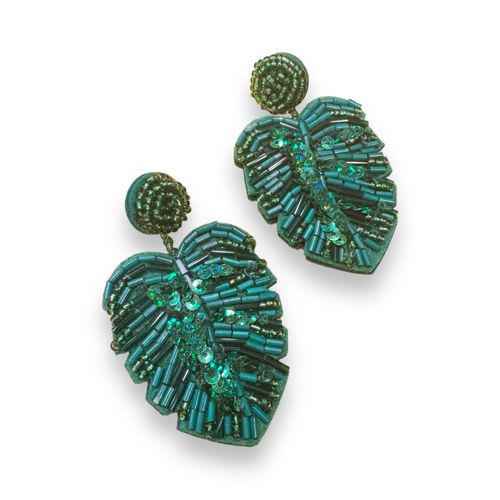 Women's Green Leaves Earrings...