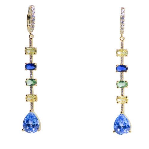 Women's Blue Jagger Earrings-...