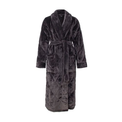 Women's Black Quilted Velour...