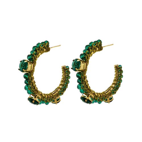 Women's Leaf Green Lena Hoops...