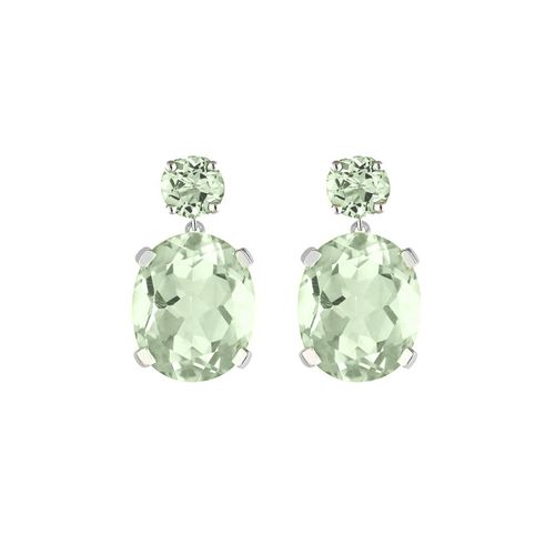 Women's Green Amethyst Drop...