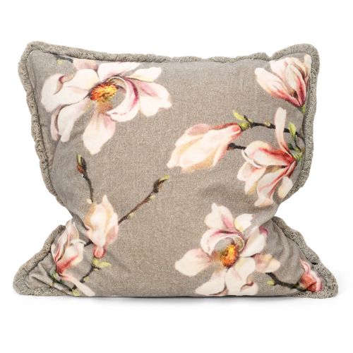 Grey "Magnolia" Cushion Cover...