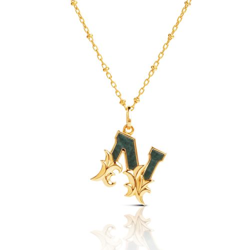 Women's Gold Plated N Initial...