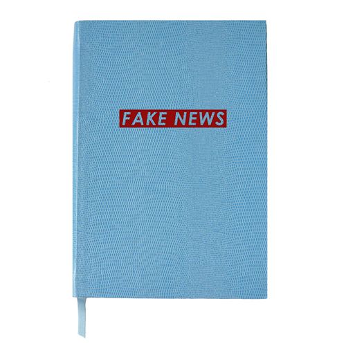 Blue Fake News Small Notebook...