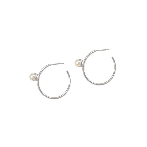 Women's Pearl Floret Hoops...