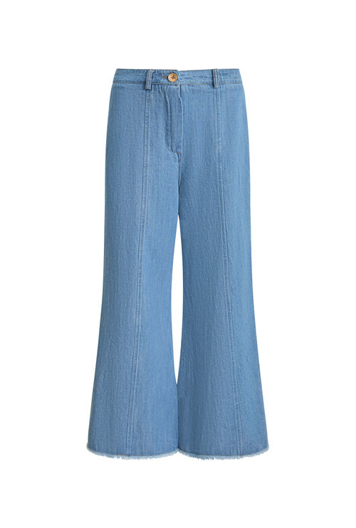 Women's Blue Wide Leg Denim...