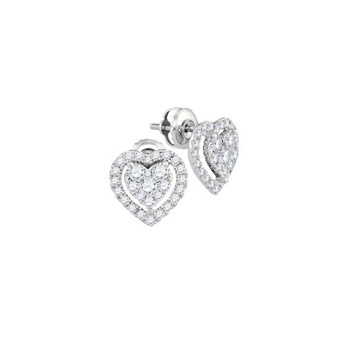 Women's Heart Cluster Stud...