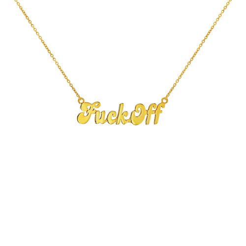 Men's 18Kt Gold-Plated Fuck...