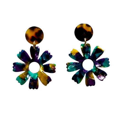 Women's Green / Blue Flower...