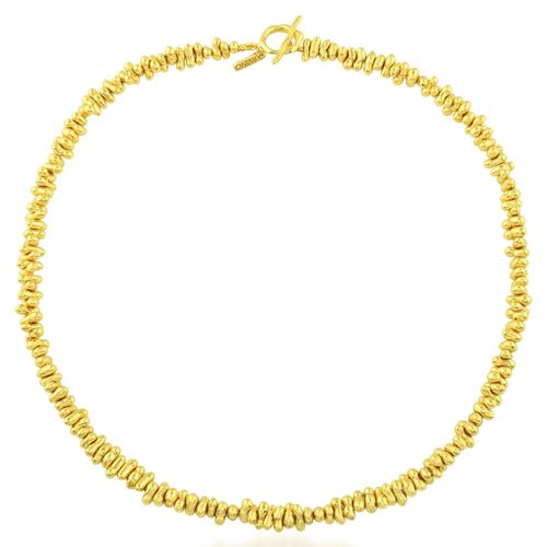 Women's Pellet Necklace-Gold...