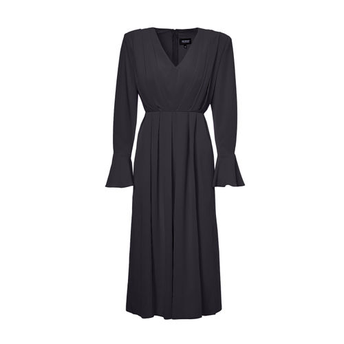 Women's Black Midi Dress With...