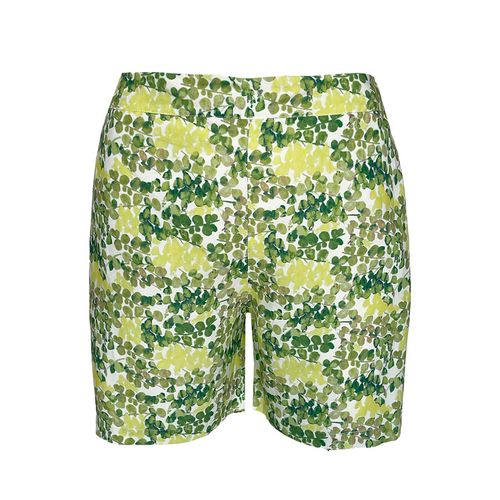 Printed Linen Blend Shorts...