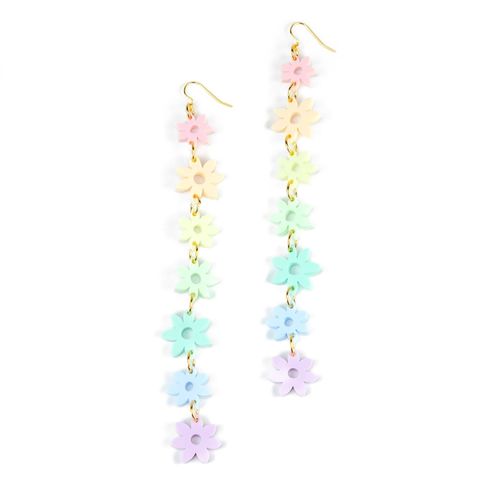 Women's Rainbow Flower Dangly...