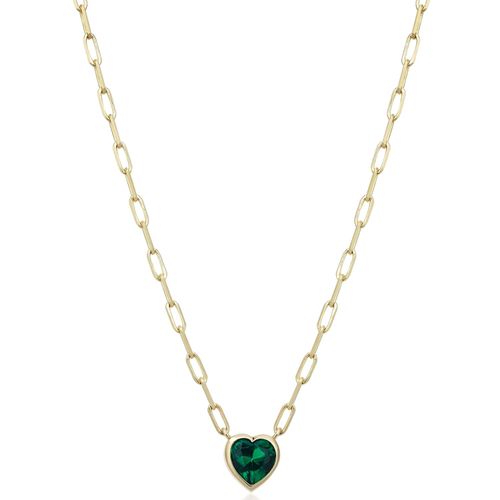 Women's Green Heart Necklace...