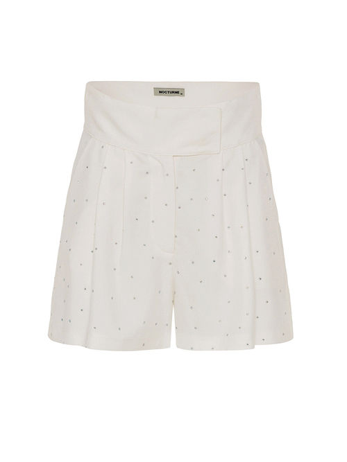 White Embellished Shorts...