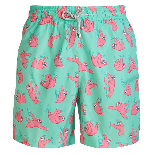 Men's Green Sloth Swim Shorts...