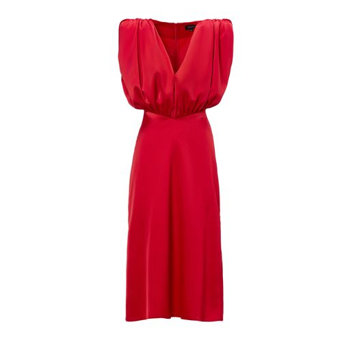 Women's Red Midi Dress With...