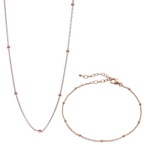 Women's Bead Chain Sterling...