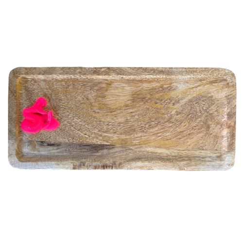 Wooden Tray Natural With Neon...