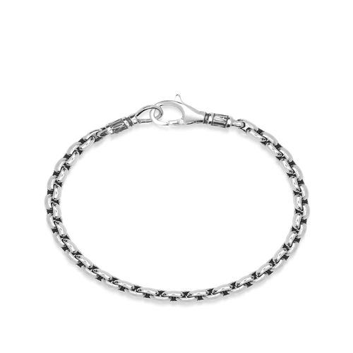 Men's Sterling Silver Round...