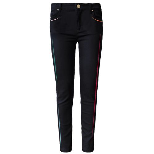 Black Neon Embroidered Slim...