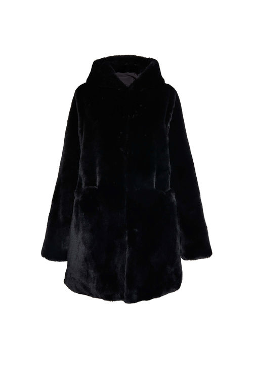 Women's Faux Fur Coat With...