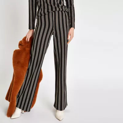 Buy River Island White Stripe Glitch Waist Trousers from Next Denmark