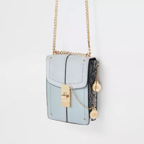 River Island Womens Blue cross body chain bag