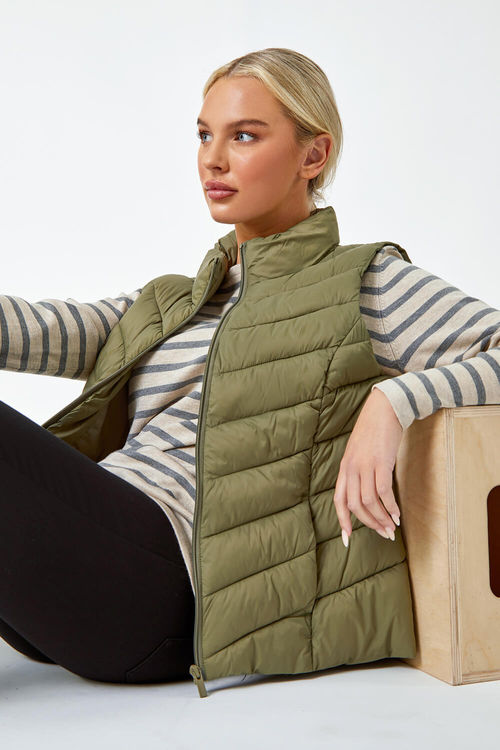 Petite Quilted Padded Gilet...