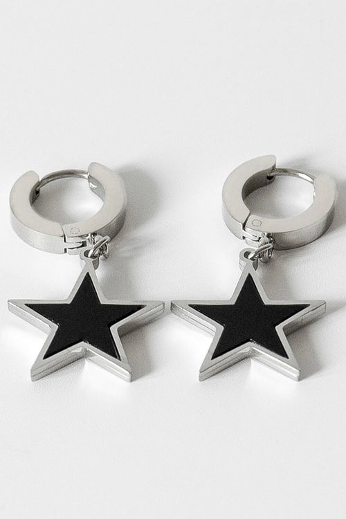 Star Drop Earring in Silver