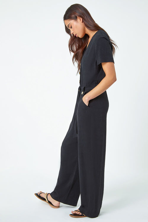 Petite Linen Blend Jumpsuit...