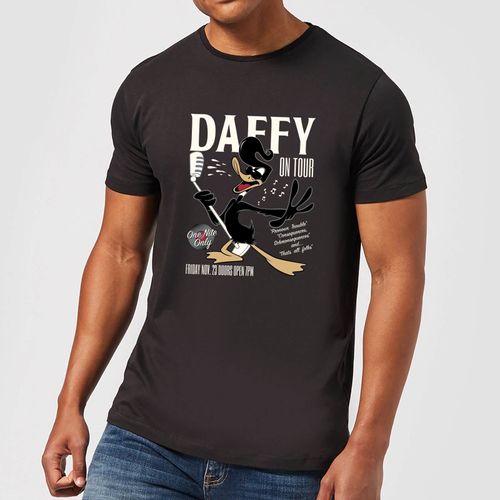 Looney Tunes Daffy Concert Men's T-Shirt - Black - XL - Black