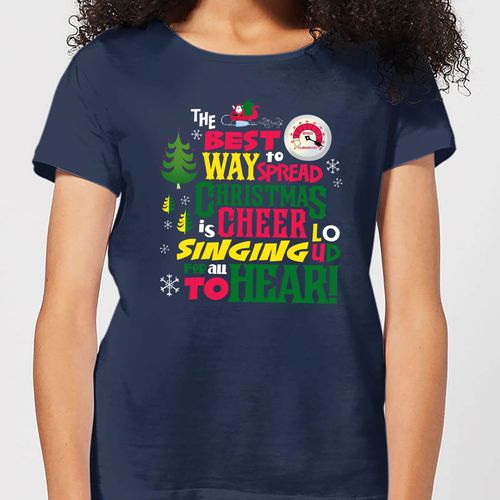 Elf Christmas Cheer Women's Christmas T-Shirt - Navy - L