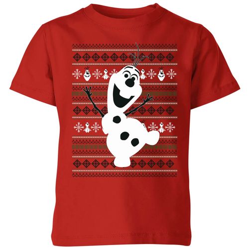 Disney Frozen Olaf Dancing Kids' Christmas T-Shirt - Red - 11-12 Years