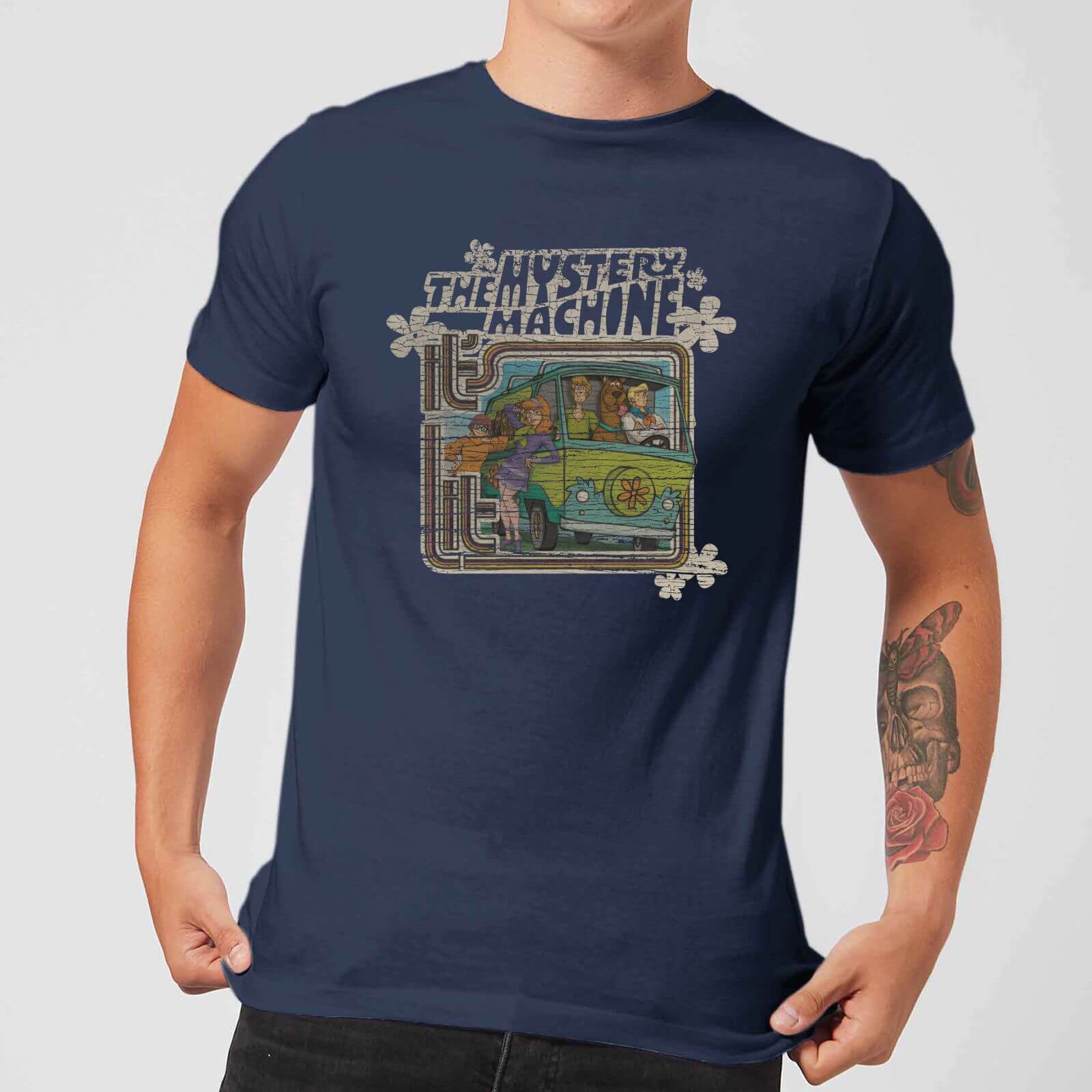 Scooby Doo Mystery Machine Psychedelic Men s T Shirt Navy XXL