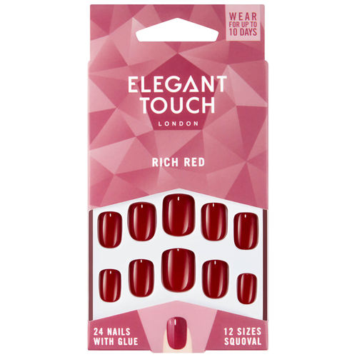 Elegant Touch Rich Red Nails