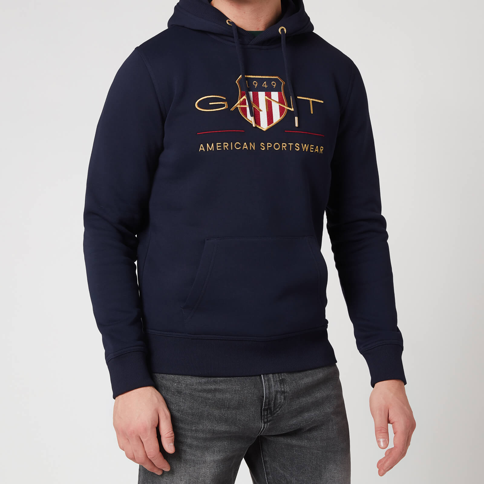 Gant shield hoodie shop evening blue