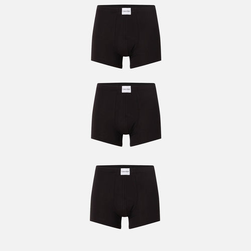 Black Pack of three cotton-blend briefs