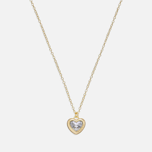 Coach Heart Gold-Tone Pendant...