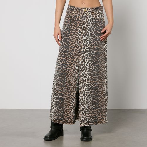 Ganni Leopard-Print Denim...