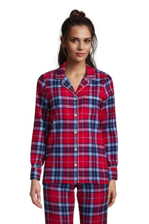 Plaid Flannel Pyjama Top,...