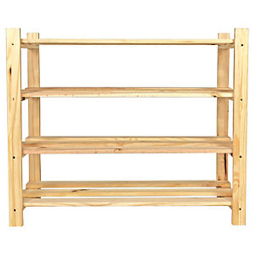 4 Tier Pine Shoe Rack