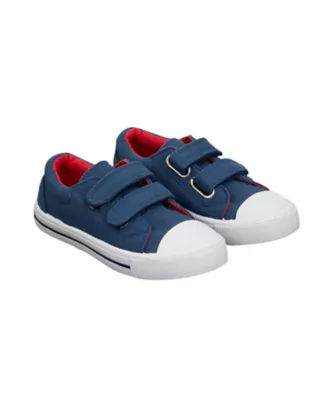 plain navy trainers