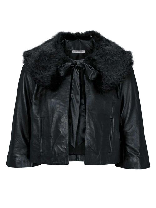 Bikerjacke Leder Lederblazer...
