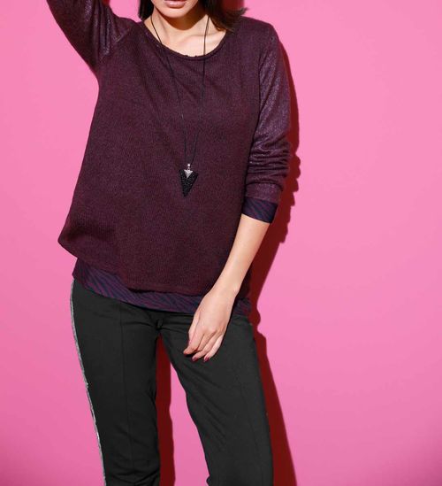 Strickpullover burgund von...